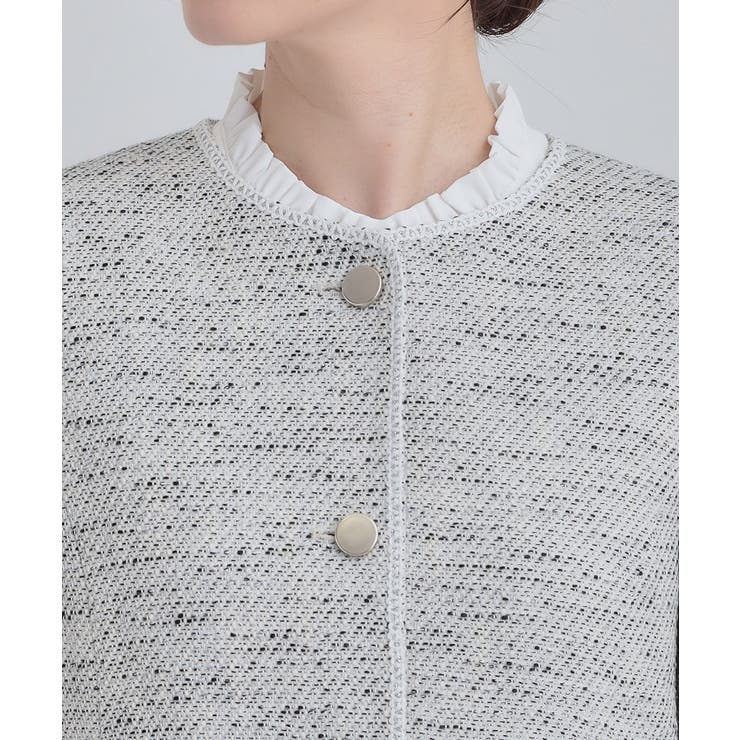 【S-3L】柔らかく軽い ライトツイードジャケット | SHOO・LA・RUE | 詳細画像16 