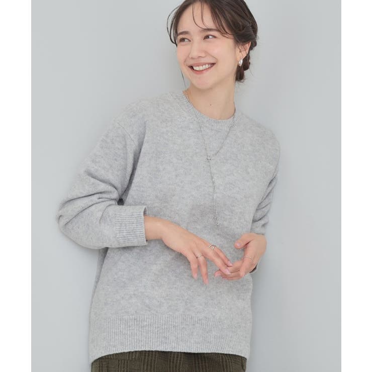 ライトグレー(011) | 【洗濯機可】選べる８色で色違いも欲しくなる ふんわりゆるニット | SHOO・LA・RUE