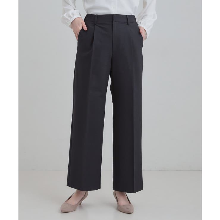 【セットアップ可/S-LL】サラっと軽やか ワイドストレートパンツ | SHOO・LA・RUE | 詳細画像6 