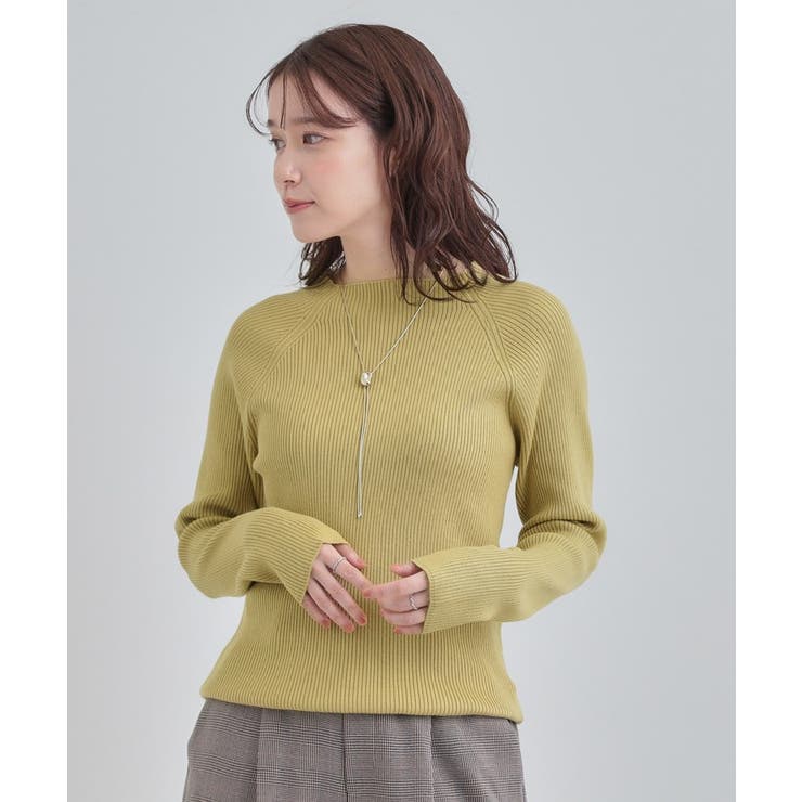 【絶妙なゆるピタ/洗濯機可】ちくちくしにくい リブハイネックやわらかニット | SHOO・LA・RUE | 詳細画像5 