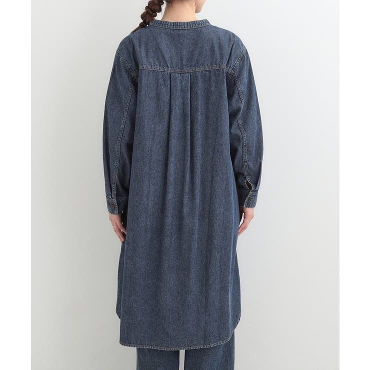 【ライトオンスデニム/S-LL】体型カバーにも ロングデニムシャツワンピース | SHOO・LA・RUE | 詳細画像15 