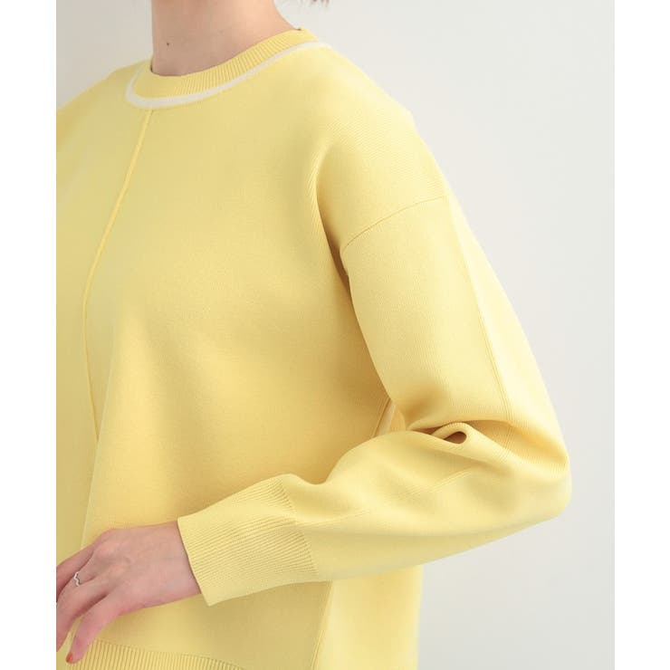 【洗濯機可/S-LL】体型カバーが叶う スポンディッシュ パイピングニット | SHOO・LA・RUE | 詳細画像21 