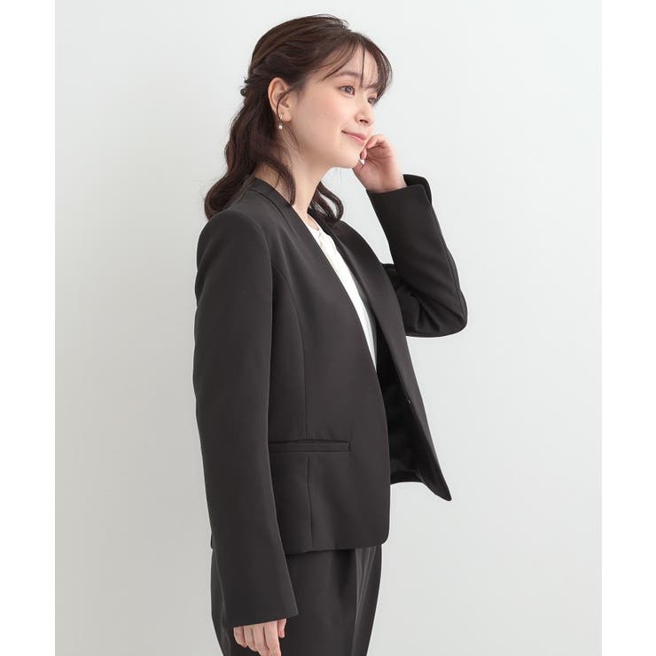 【3点スーツセット/洗濯機可】時短で好印象 セットアップ+ブラウス | SHOO・LA・RUE | 詳細画像2 