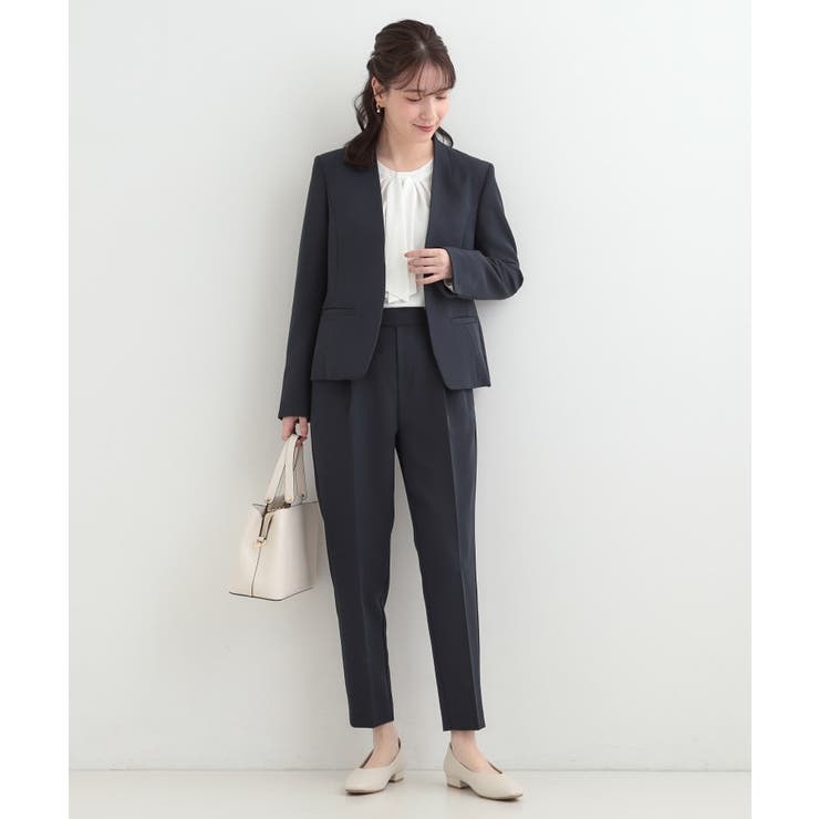 【3点スーツセット/洗濯機可】時短で好印象 セットアップ+ブラウス | SHOO・LA・RUE | 詳細画像12 