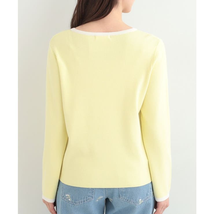 【洗濯機可/S-LL/アンサンブル可】すっきりと好印象 配色クルーネックニット | SHOO・LA・RUE | 詳細画像21 