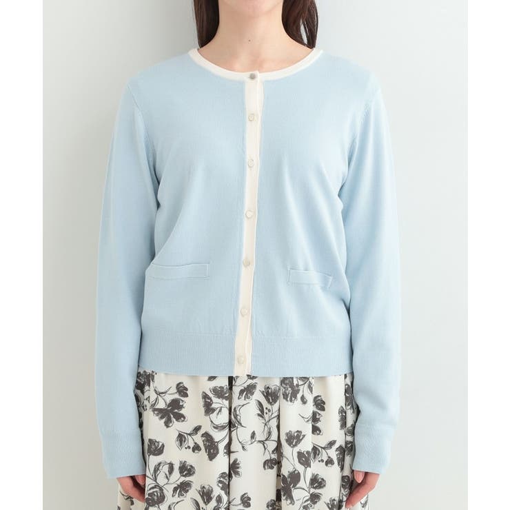 【洗濯機可/S-LL/アンサンブル可】パールボタンが上品 配色カーディガン | SHOO・LA・RUE | 詳細画像17 