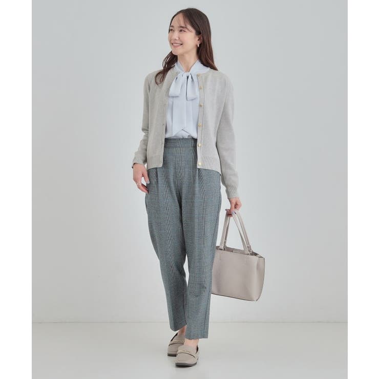 【洗濯機可/S-LL】すっきり見えでやわらかタッチな クルーネックカーディガン | SHOO・LA・RUE | 詳細画像3 