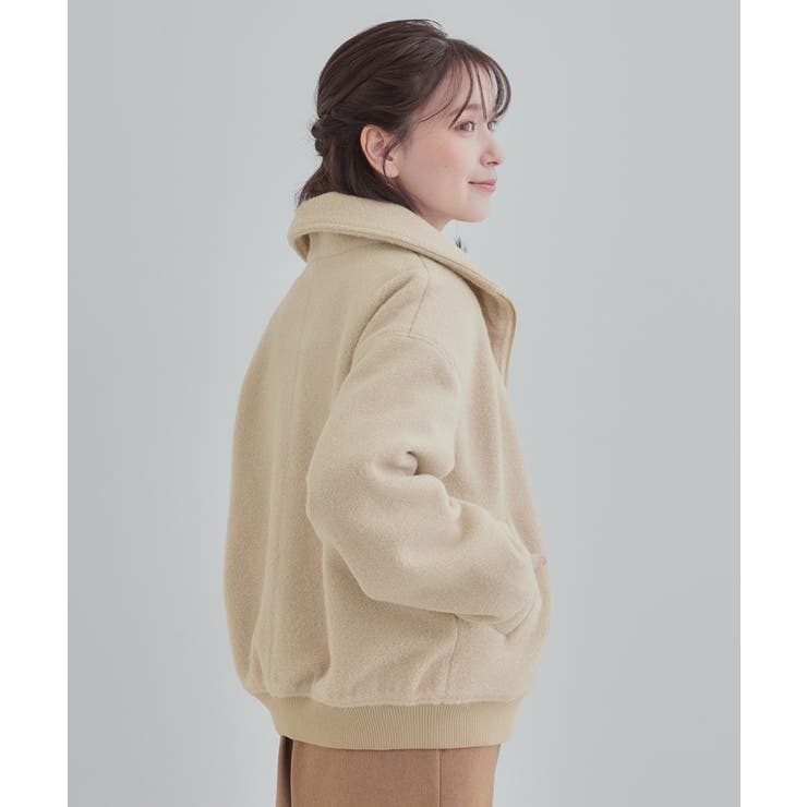 【S-LL】お顔周りがすっきり見える スライバージャケット | SHOO・LA・RUE | 詳細画像10 