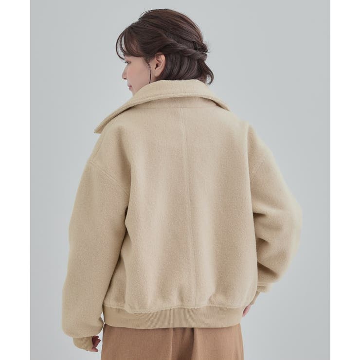 【S-LL】お顔周りがすっきり見える スライバージャケット | SHOO・LA・RUE | 詳細画像11 