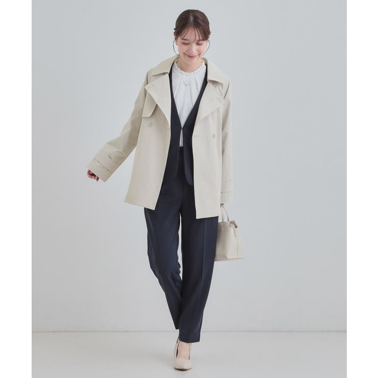 【S-LL/撥水】通勤やお出かけにも活躍 ミドルトレンチコート | SHOO・LA・RUE | 詳細画像3 