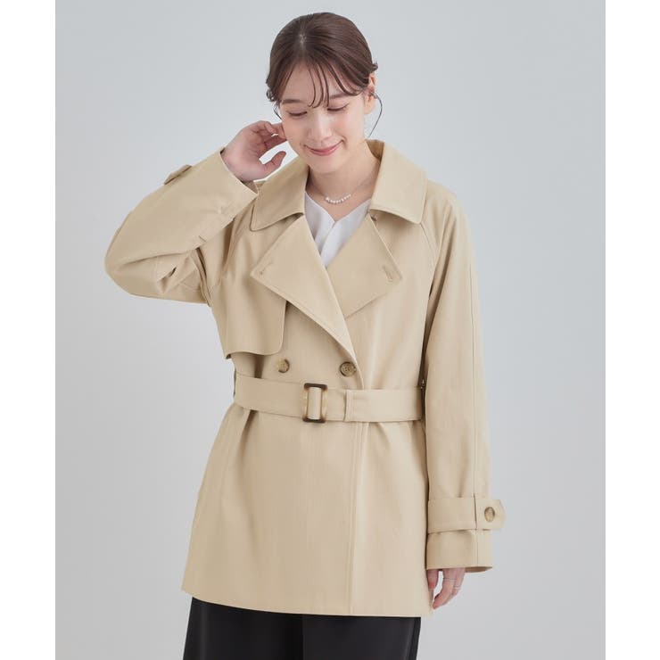 【S-LL/撥水】通勤やお出かけにも活躍 ミドルトレンチコート | SHOO・LA・RUE | 詳細画像5 