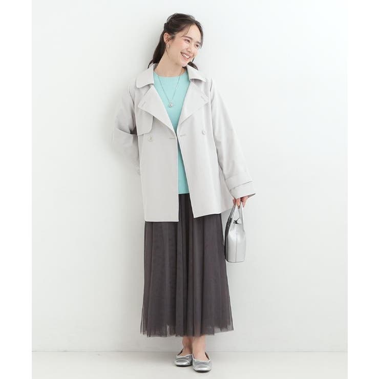 【S-LL/撥水】通勤やお出かけにも活躍 ミドルトレンチコート | SHOO・LA・RUE | 詳細画像24 