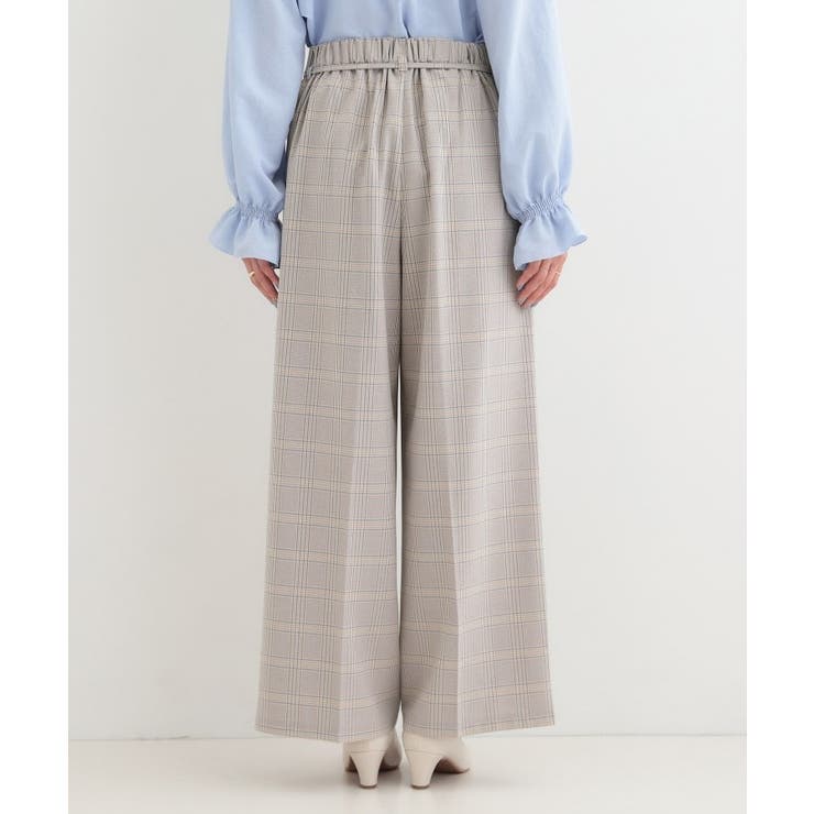 【着丈選べる/S-LL】センタープレスできちんと見え イージーワイドパンツ | SHOO・LA・RUE | 詳細画像35 