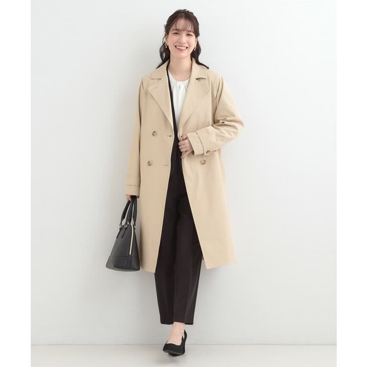 【S-LL/撥水】通勤や学校行事にも ロングトレンチコート | SHOO・LA・RUE | 詳細画像3 