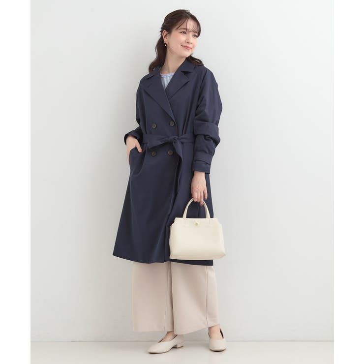【S-LL/撥水】通勤や学校行事にも ロングトレンチコート | SHOO・LA・RUE | 詳細画像7 