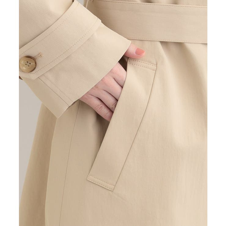 【S-LL/撥水】通勤や学校行事にも ロングトレンチコート | SHOO・LA・RUE | 詳細画像18 