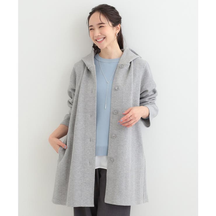 【S LL】体型をカバーしながらスマートに魅せる。ストライプジャカード コーディ… | SHOO・LA・RUE | 詳細画像1 