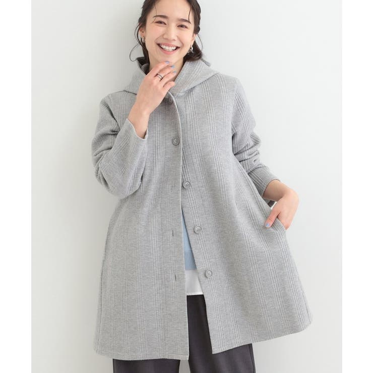 グレー(012) | 【S LL】体型をカバーしながらスマートに魅せる。ストライプジャカード コーディ… | SHOO・LA・RUE