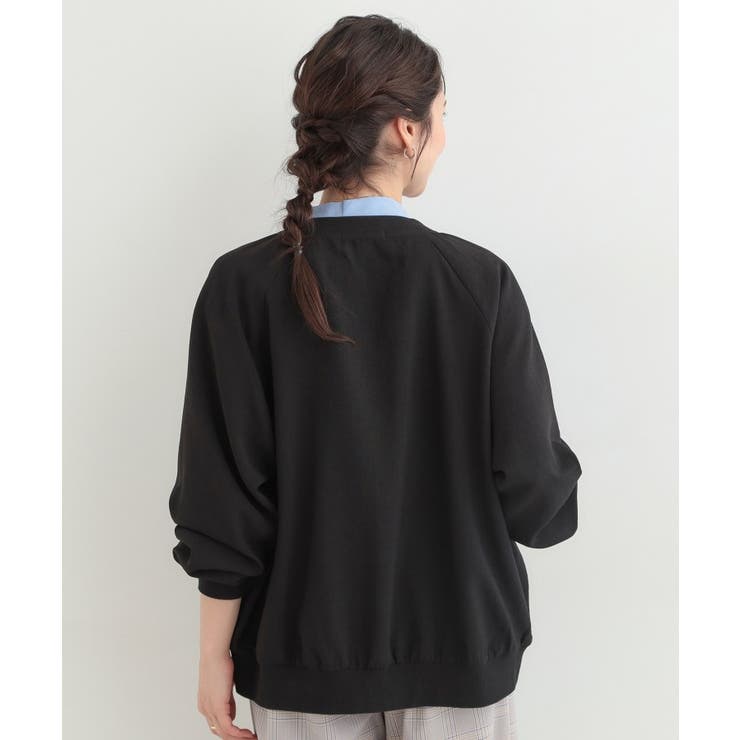 【洗濯機可/S-LL】さらっと快適 麻調ゆるリブブルゾン | SHOO・LA・RUE | 詳細画像10 