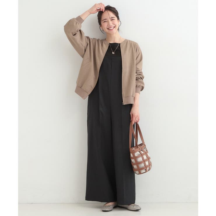 【洗濯機可/S-LL】さらっと快適 麻調ゆるリブブルゾン | SHOO・LA・RUE | 詳細画像7 