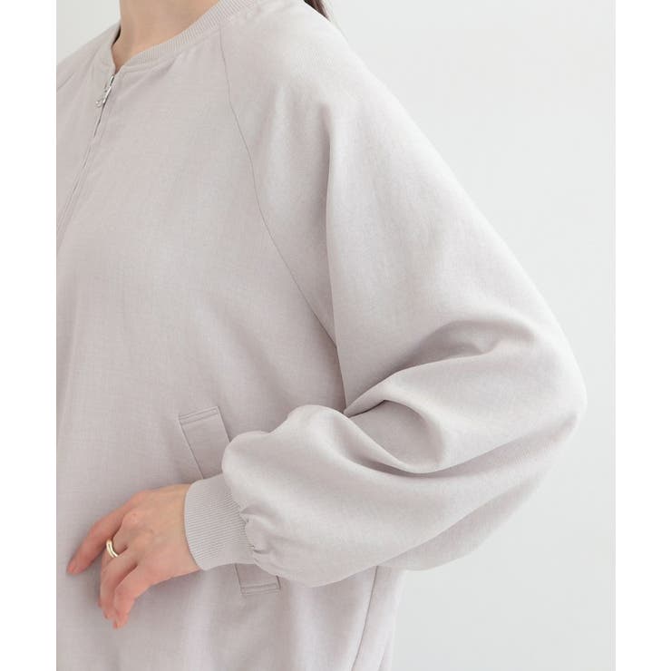 【洗濯機可/S-LL】さらっと快適 麻調ゆるリブブルゾン | SHOO・LA・RUE | 詳細画像17 