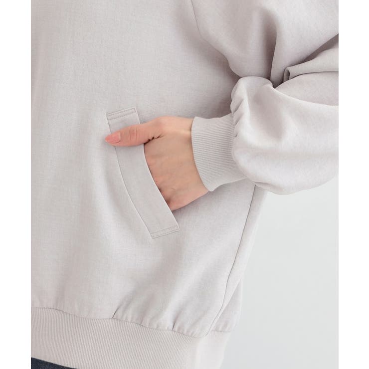 【洗濯機可/S-LL】さらっと快適 麻調ゆるリブブルゾン | SHOO・LA・RUE | 詳細画像18 