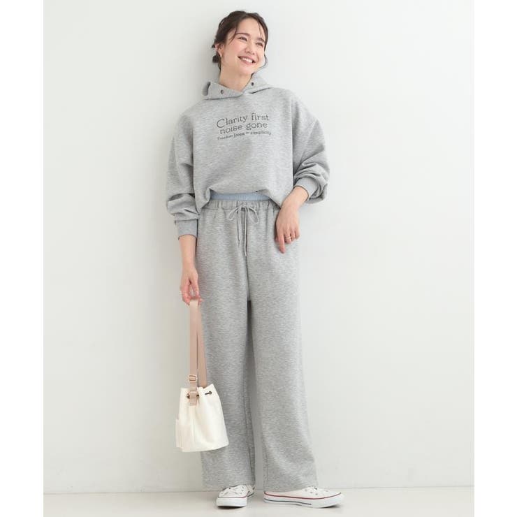 【セットアップ可/S-LL/なめらかタッチ】ダブルウエスト レイヤードパンツ | SHOO・LA・RUE | 詳細画像15 