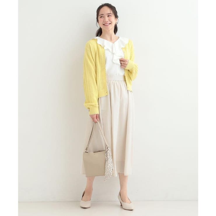 【洗濯機可/S-LL】お顔周りを華やかに。フリル襟ブラウス | SHOO・LA・RUE | 詳細画像18 