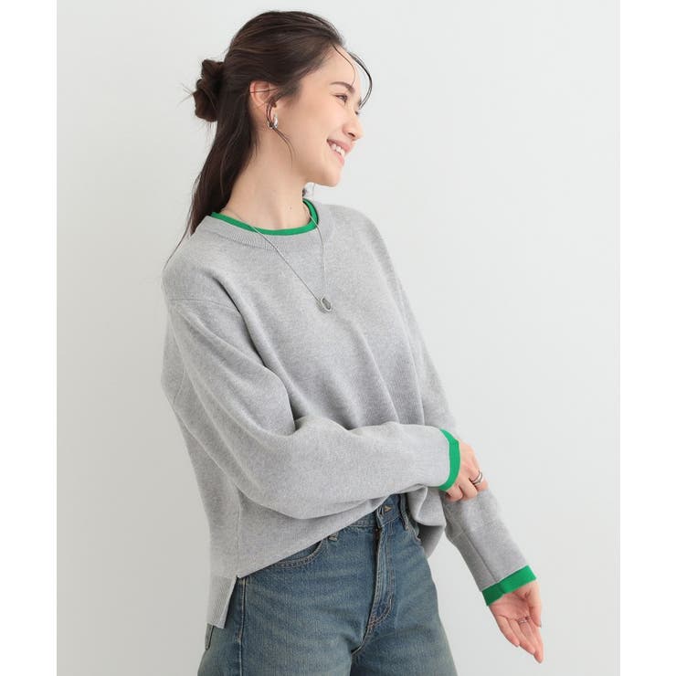 配色が上品 スウェットライクニット | SHOO・LA・RUE | 詳細画像5 