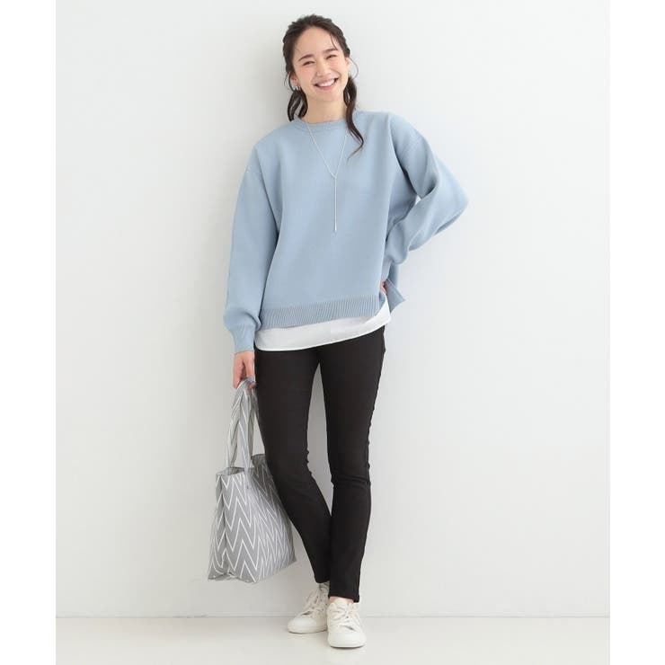 【SS-LL】レイヤードスタイルに スキニーパンツ | SHOO・LA・RUE | 詳細画像3 