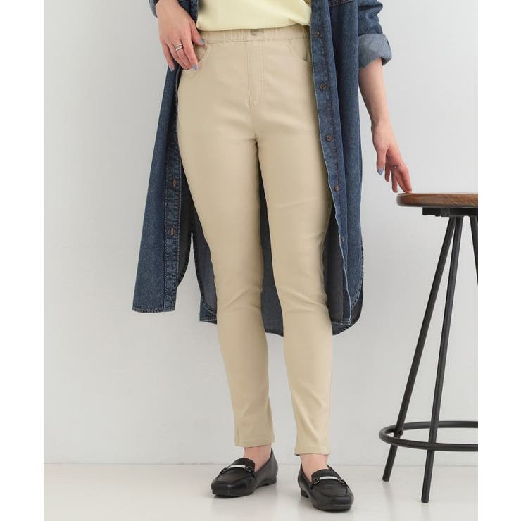 ベージュ(052) | 【SS-LL】レイヤードスタイルに スキニーパンツ | SHOO・LA・RUE