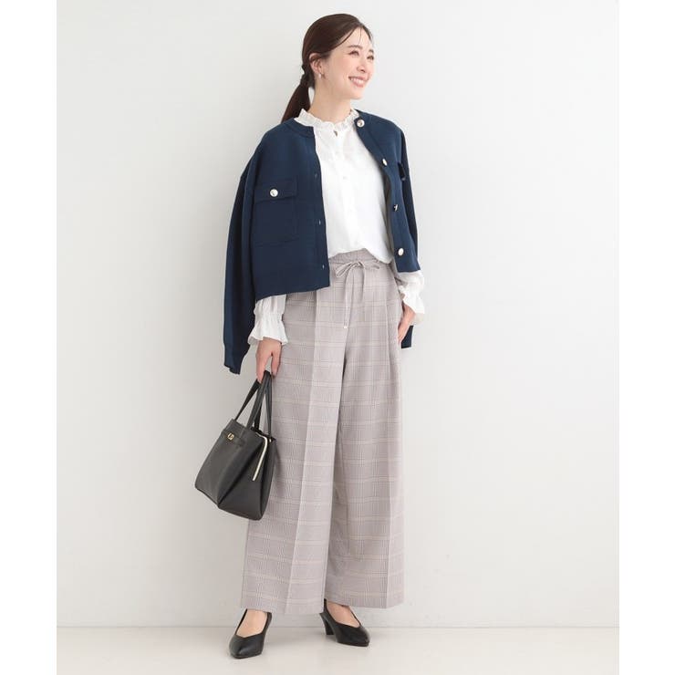 【洗濯後しわになりにくい/S-LL/UV】大人上品な フリル襟ブラウス | SHOO・LA・RUE | 詳細画像3 