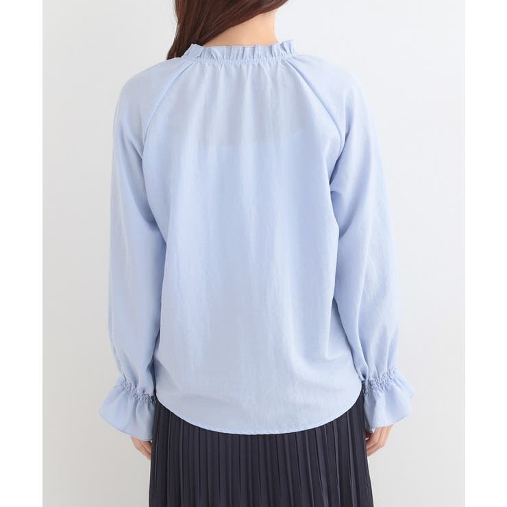 【洗濯後しわになりにくい/S-LL/UV】大人上品な フリル襟ブラウス | SHOO・LA・RUE | 詳細画像15 