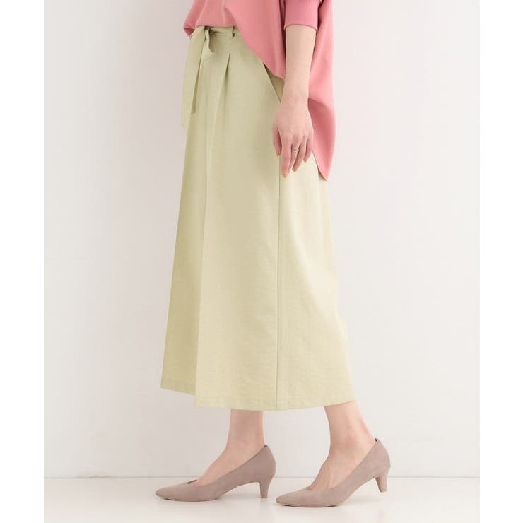 【洗濯機可/S-LL】ハイウエストで美脚見え リボンワイドパンツ | SHOO・LA・RUE | 詳細画像6 