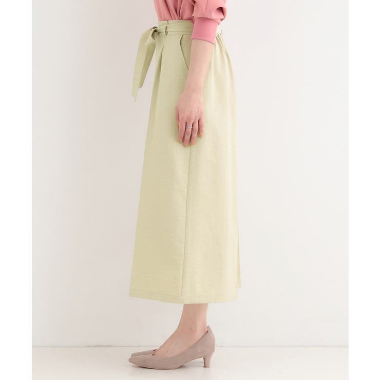 【洗濯機可/S-LL】ハイウエストで美脚見え リボンワイドパンツ | SHOO・LA・RUE | 詳細画像14 