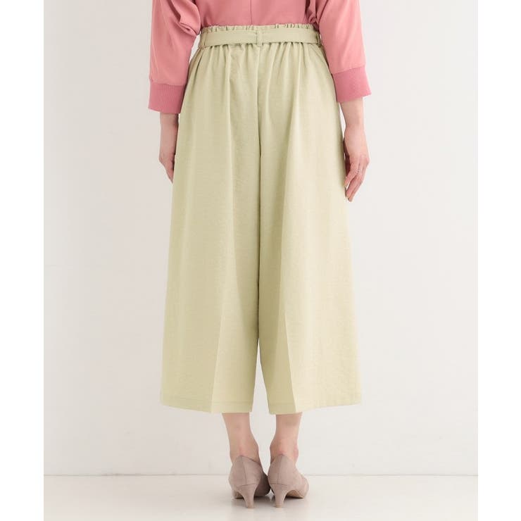 【洗濯機可/S-LL】ハイウエストで美脚見え リボンワイドパンツ | SHOO・LA・RUE | 詳細画像15 