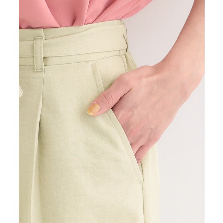 【洗濯機可/S-LL】ハイウエストで美脚見え リボンワイドパンツ | SHOO・LA・RUE | 詳細画像17 