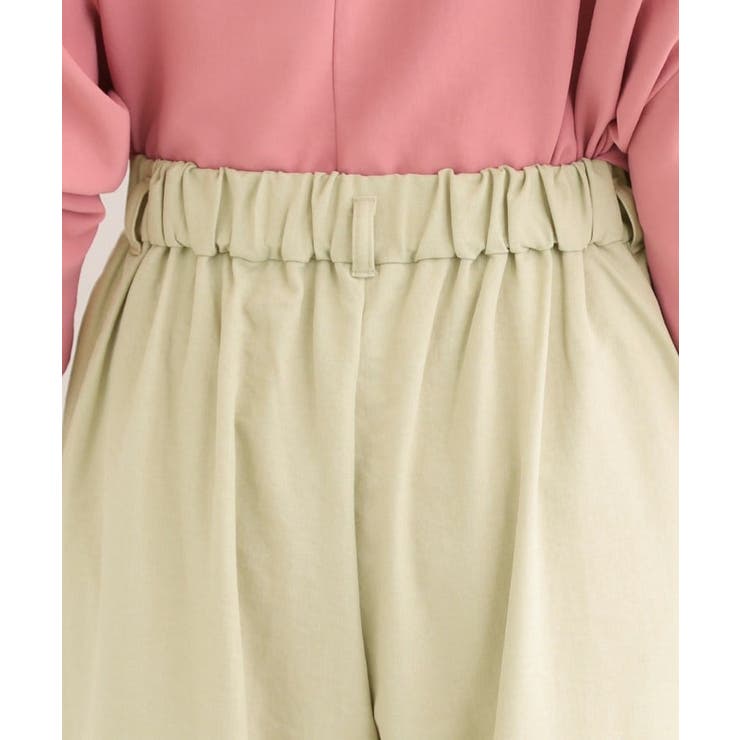 【洗濯機可/S-LL】ハイウエストで美脚見え リボンワイドパンツ | SHOO・LA・RUE | 詳細画像20 