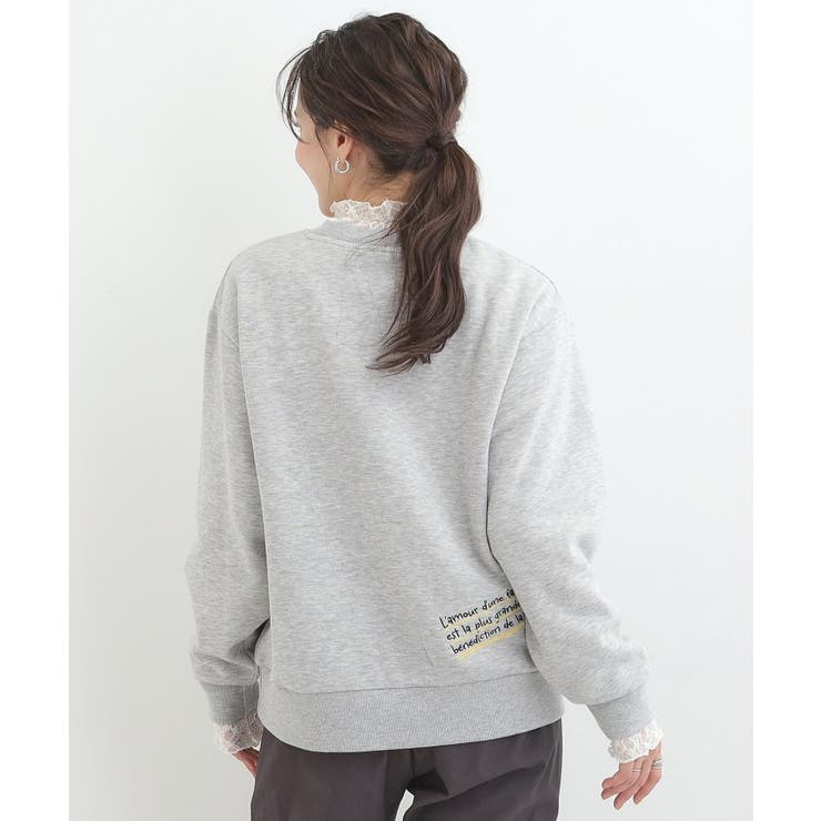 【洗濯機可】小さめ刺繍で大人見え アソート裏起毛スウェット | SHOO・LA・RUE | 詳細画像10 