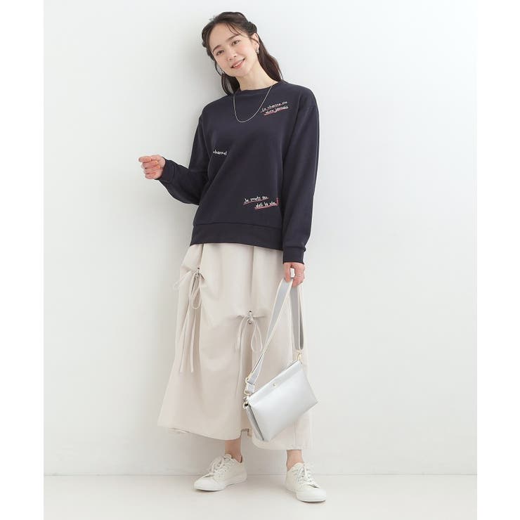【洗濯機可】小さめ刺繍で大人見え アソート裏起毛スウェット | SHOO・LA・RUE | 詳細画像15 