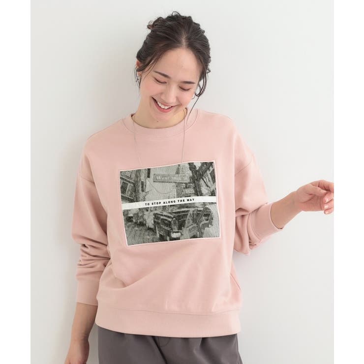 【S-LL】カジュアルすぎない大人のフォト刺繍裏毛スウェット | SHOO・LA・RUE | 詳細画像9 