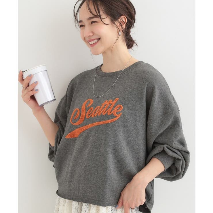 チャコールグレー(214) | サガラ刺繍アソート裏毛スウェット | SHOO・LA・RUE