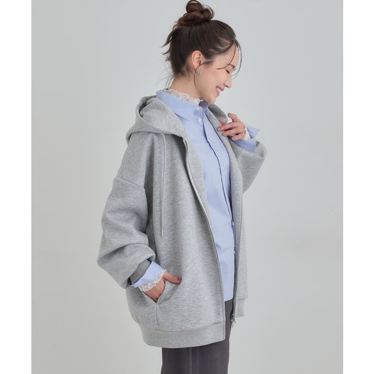 【セットアップ可/なめらかタッチ】オーバーサイズゆるパーカ | SHOO・LA・RUE | 詳細画像6 