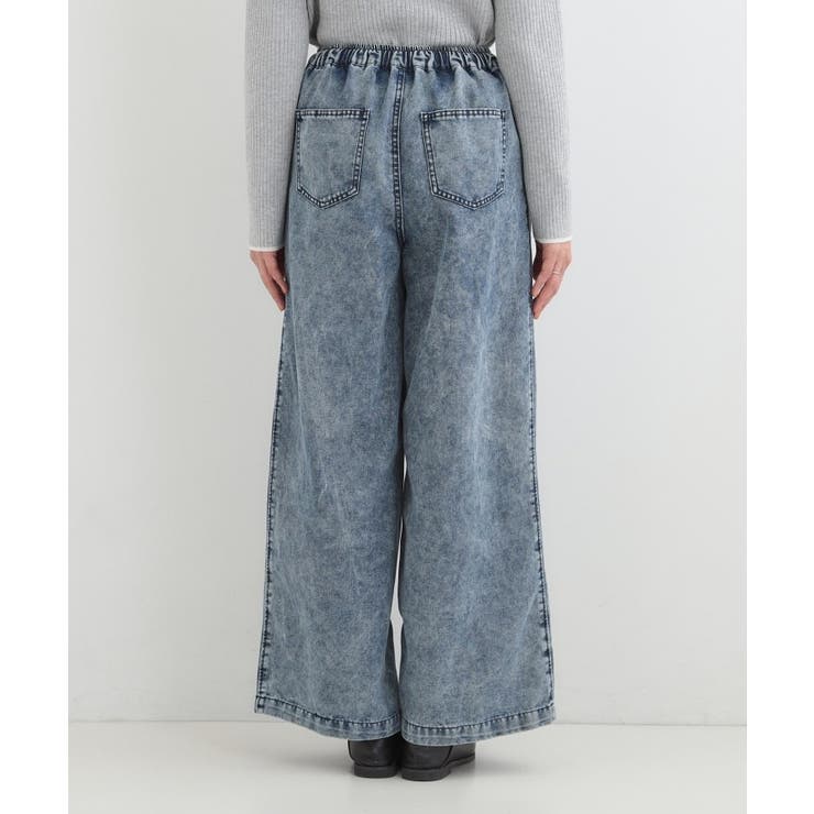 【S-LL】抜け感あるスタイルに ケミカルデニム イージーワイドパンツ | SHOO・LA・RUE | 詳細画像11 