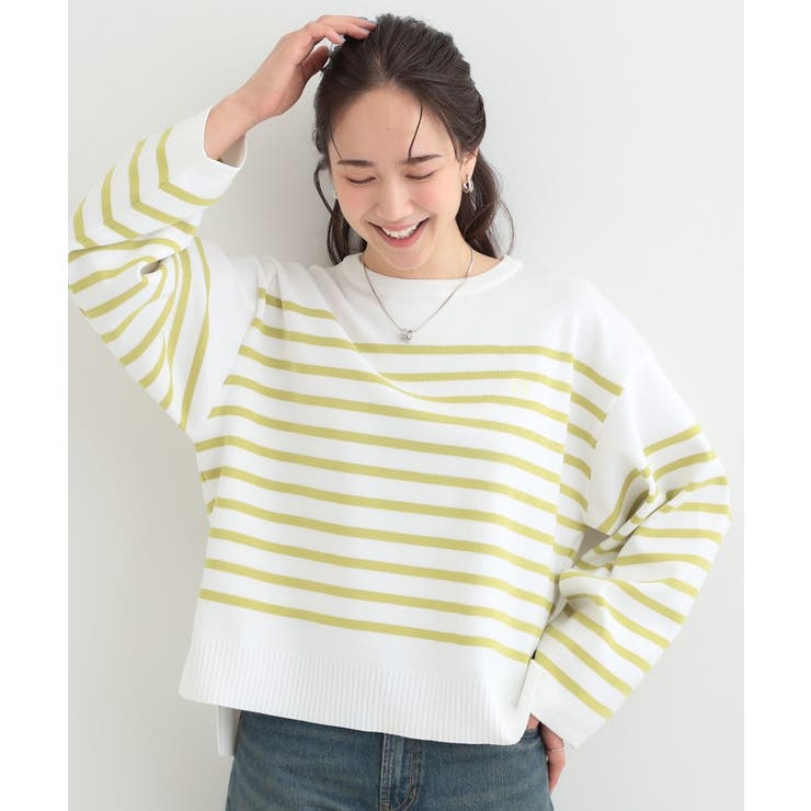 まるでTシャツ 大人カジュアルコーデに最適なボーダーニット | SHOO・LA・RUE | 詳細画像1 