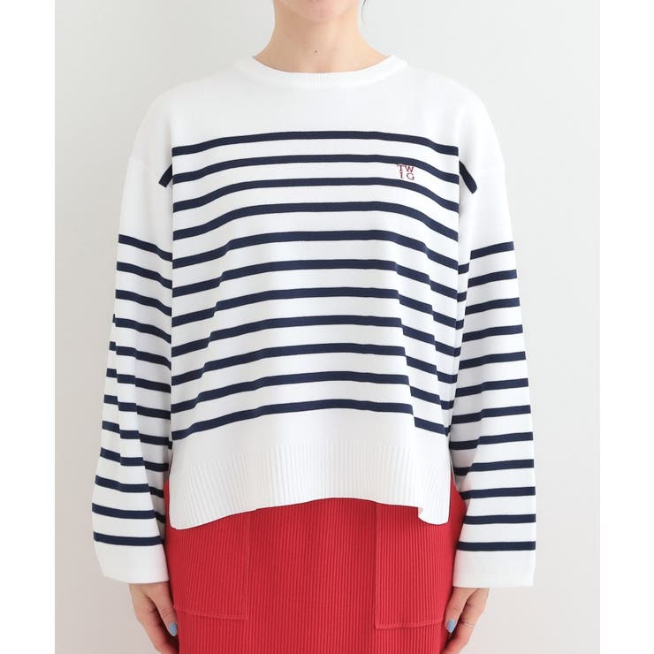 まるでTシャツ 大人カジュアルコーデに最適なボーダーニット | SHOO・LA・RUE | 詳細画像13 