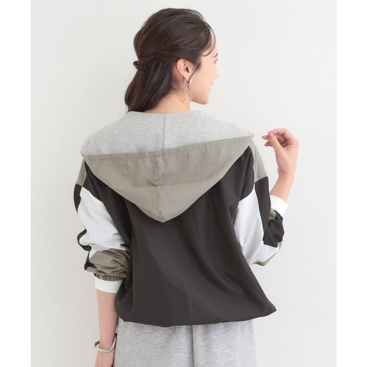 配色フードブルゾン | SHOO・LA・RUE | 詳細画像2 