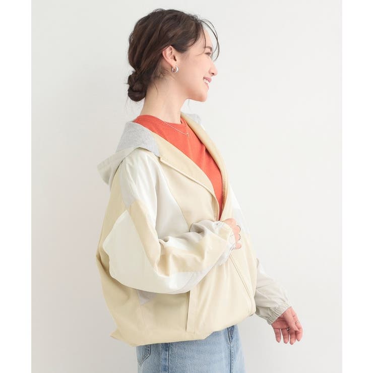 配色フードブルゾン | SHOO・LA・RUE | 詳細画像6 