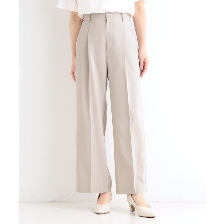 【セットアップ可／洗濯機可／S-LL】シンプルに美しく タックワイドパンツ | SHOO・LA・RUE | 詳細画像2 