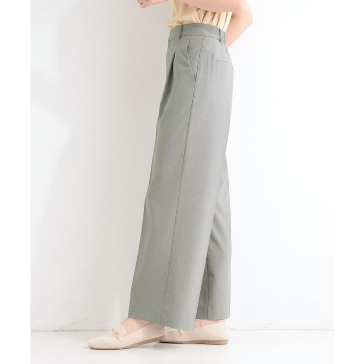 【セットアップ可／洗濯機可／S-LL】シンプルに美しく タックワイドパンツ | SHOO・LA・RUE | 詳細画像10 